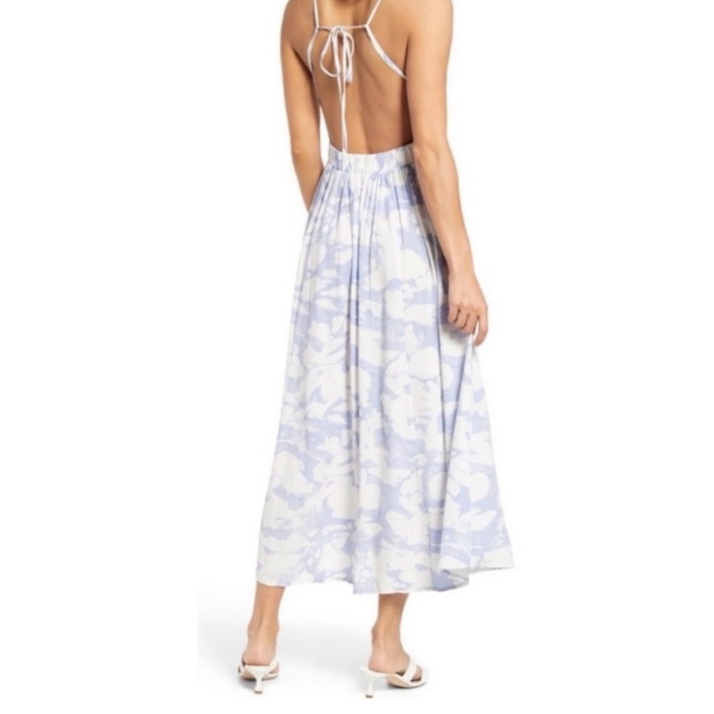 Nordstrom’s Open Edit White and Blue Midi Dress - Picture 2 of 6